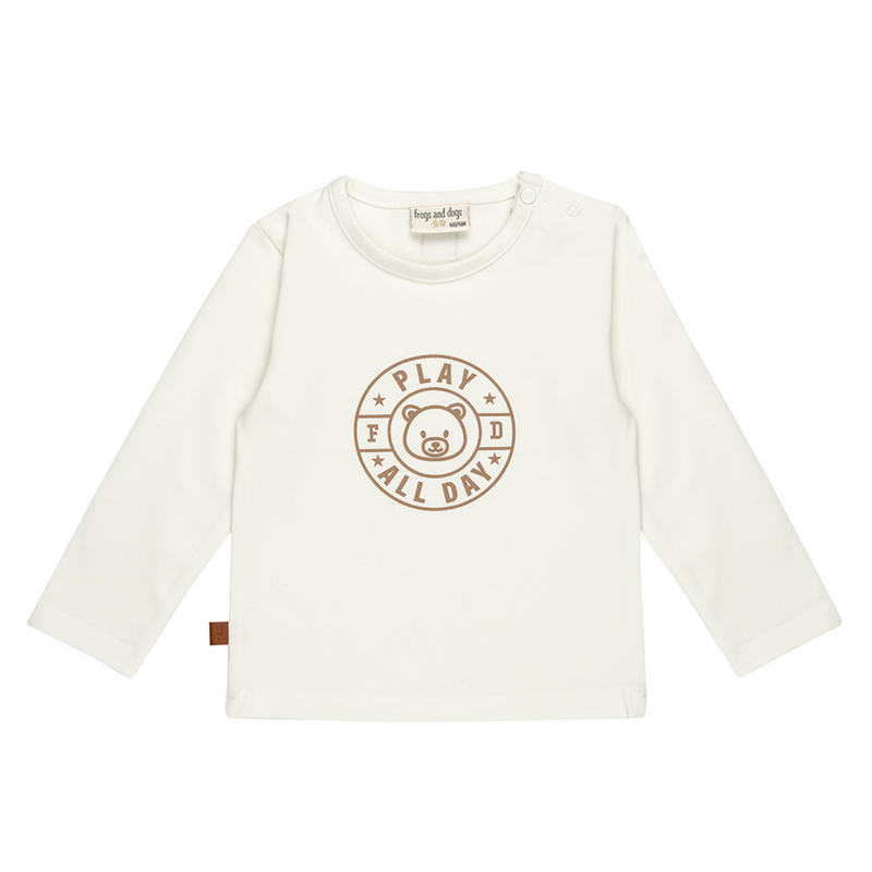 Play All Day Kids Shirt Emblem | White Alyssum
