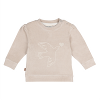 Follow Your Heart Kids Velvet Sweater | Silver Gray