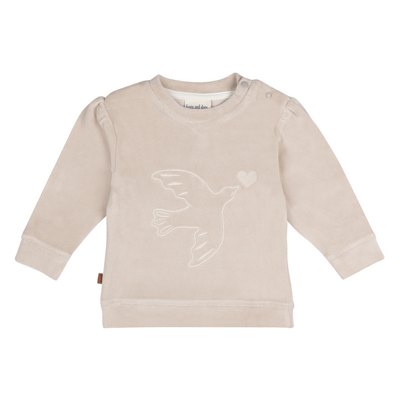 Follow Your Heart Kids Velvet Sweater | Silver Gray