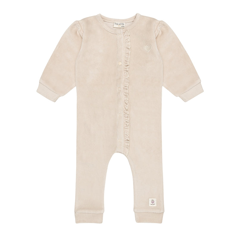 Follow Your Heart Baby Velvet Onesie | Silver Gray