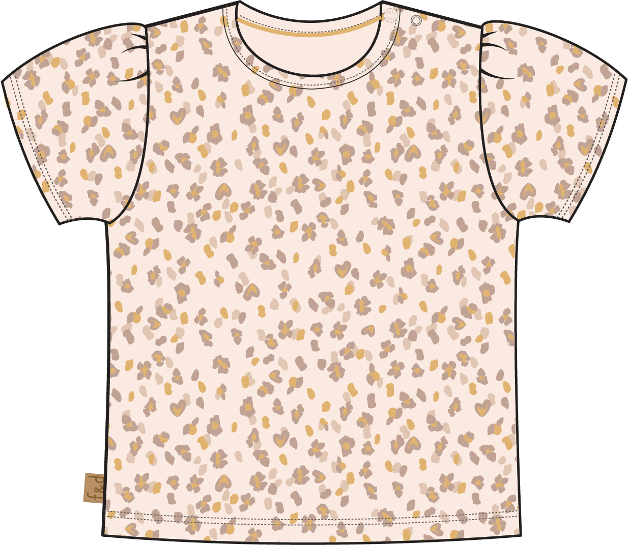 T-Shirt Leo AOP Kids | Pearled Ivory