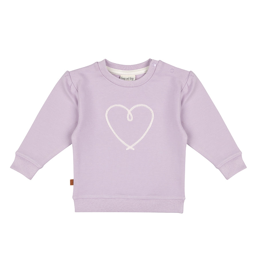 Heart Sweater Kids | Lavender Frost