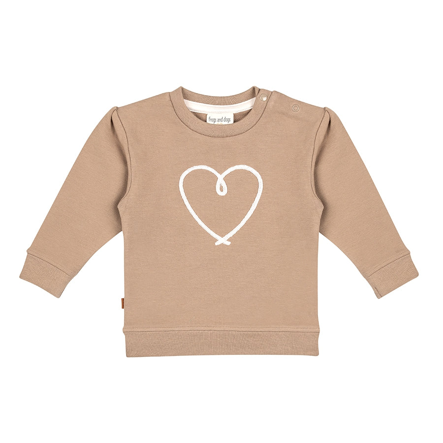 Heart Sweater Baby | Taupe Grey