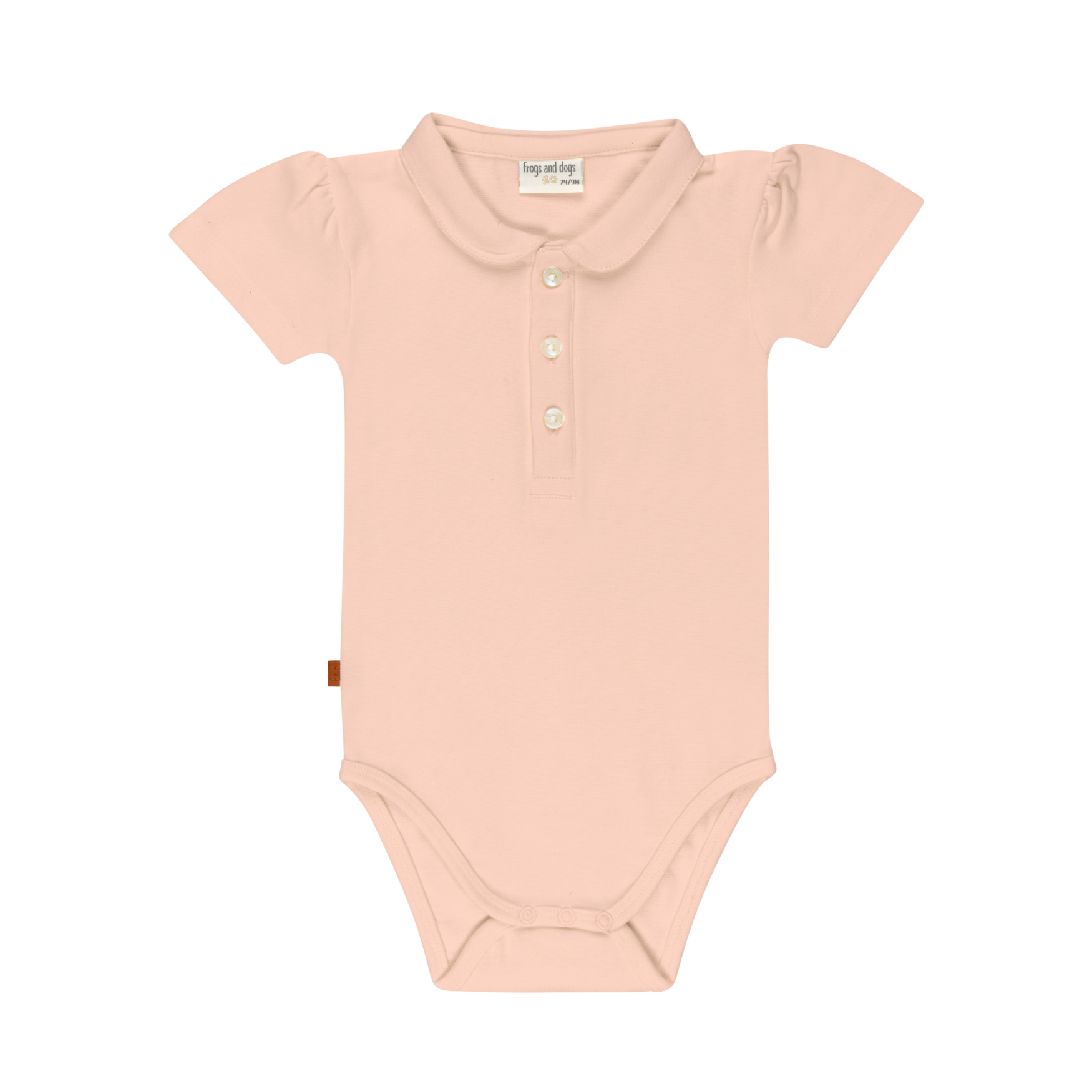 Polo Romper voor meisjes | Roze Chintz