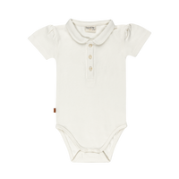 Polo Romper voor meisjes | Wit Alyssum