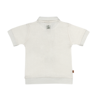 Waffle Polo Kids | White Alyssum