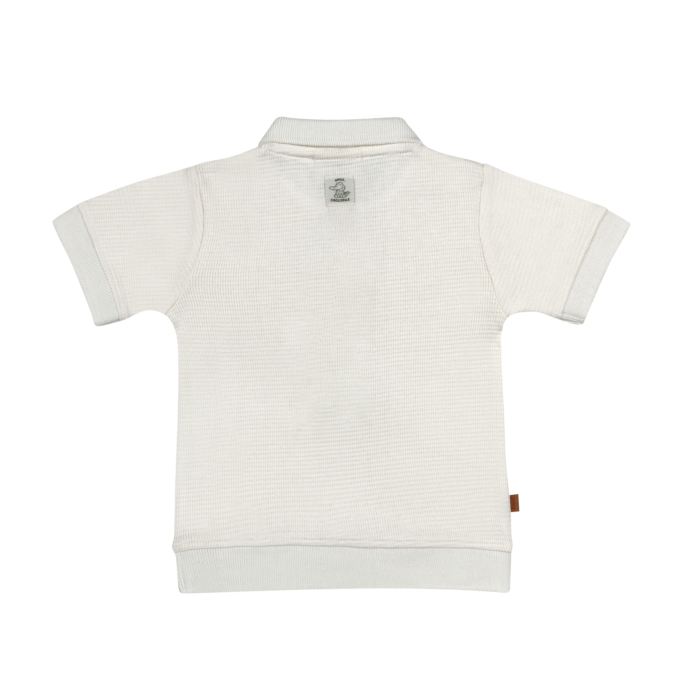 Waffle Polo Kids | White Alyssum