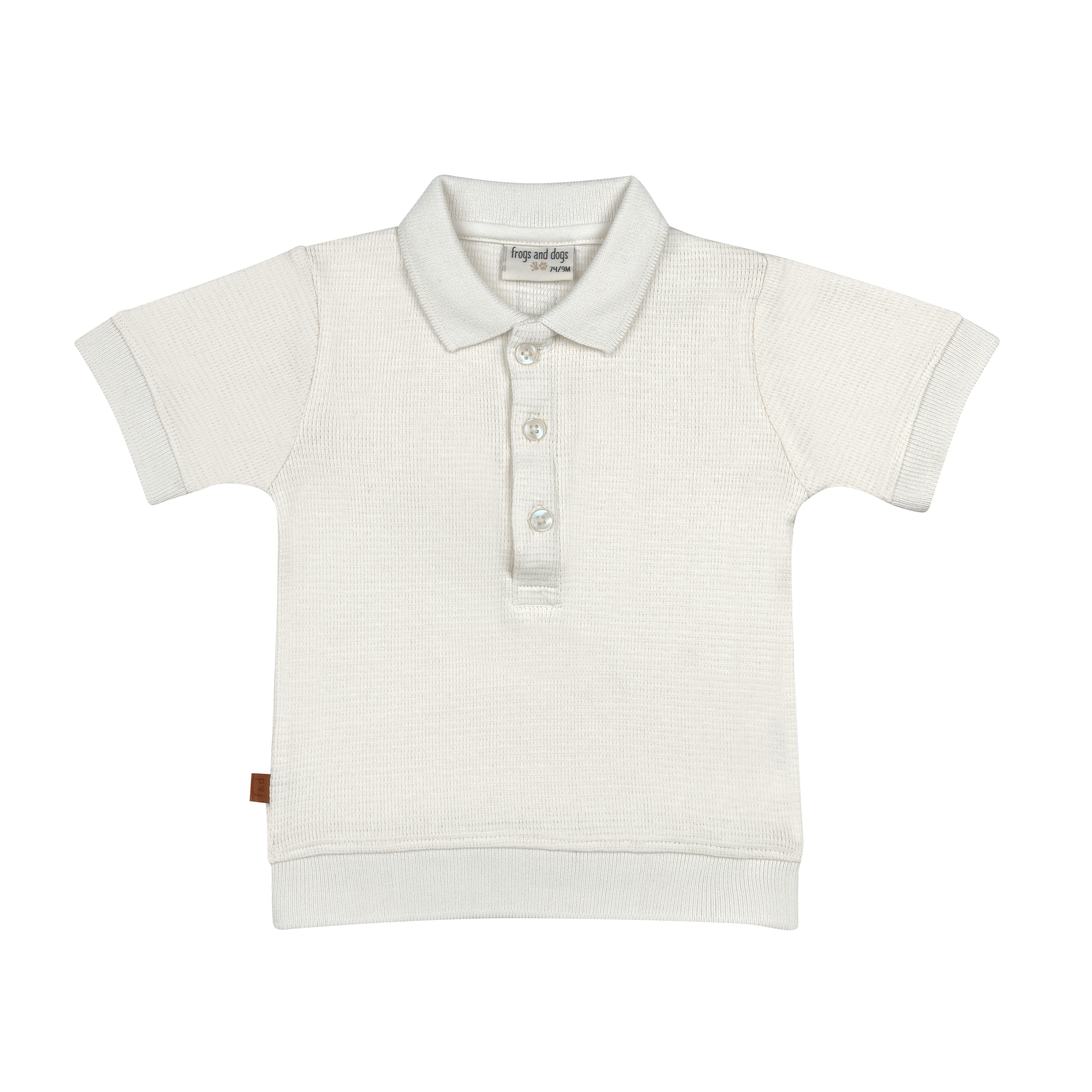 Waffle Polo Kids | White Alyssum