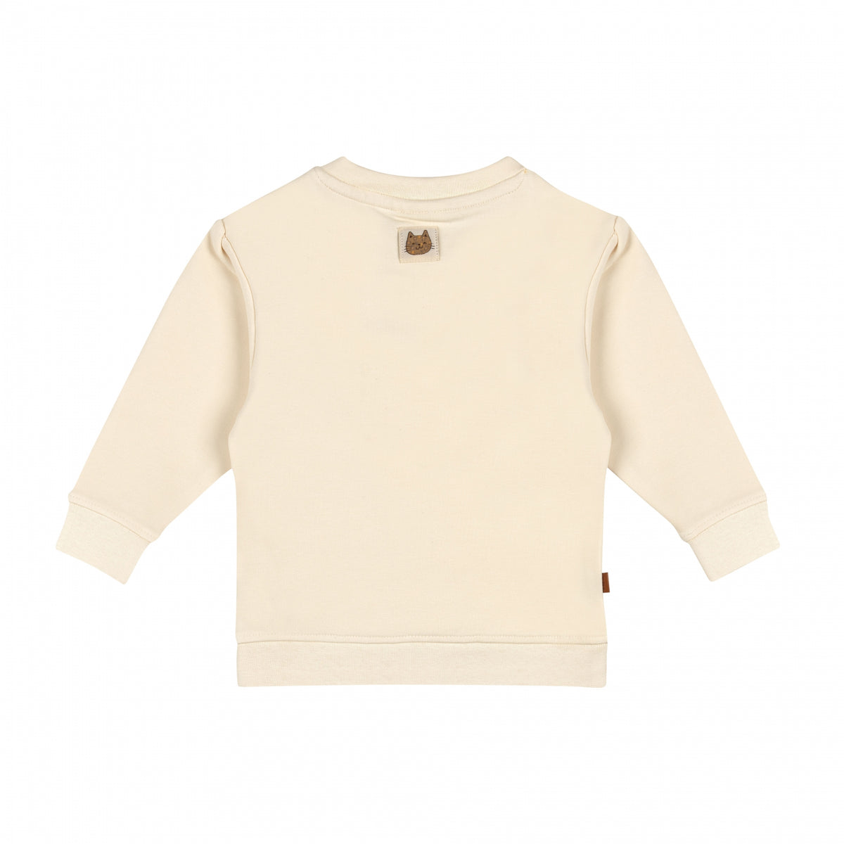 Trui Leo Hart Patch Baby | Parelmoer Ivoor