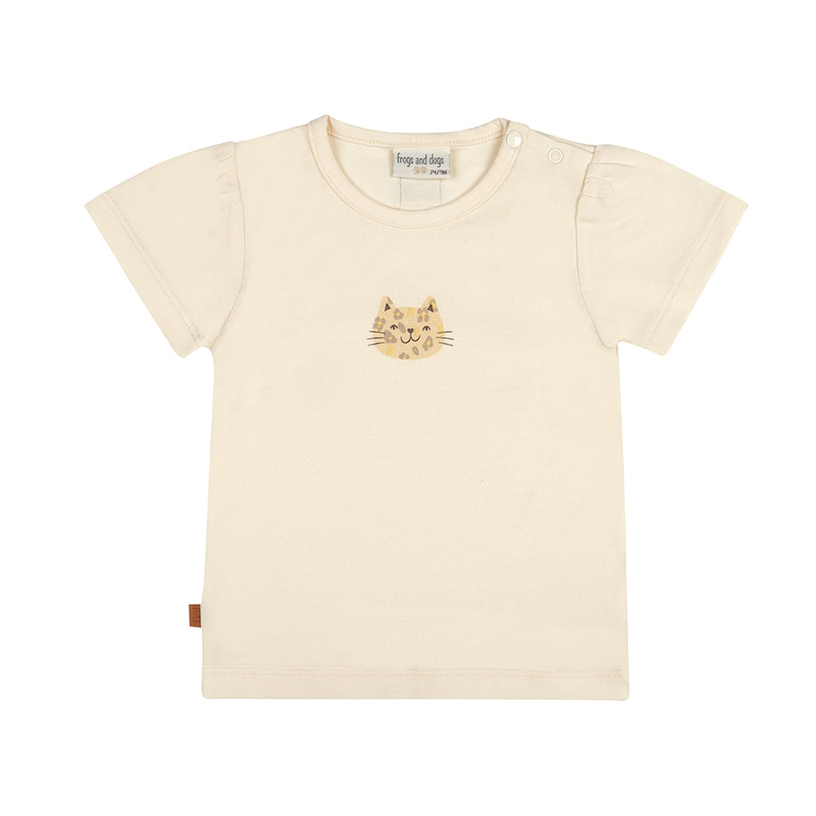 T-Shirt Leo Cat Baby | Pearled Ivory