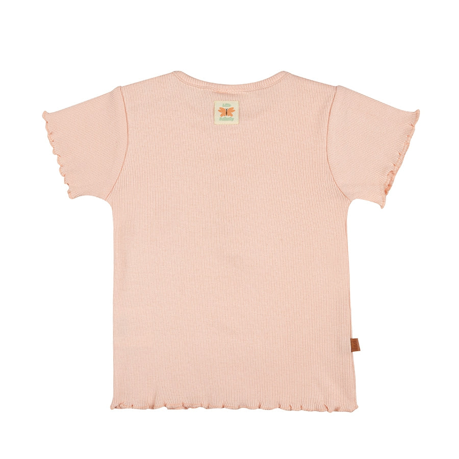 T-Shirt SS Rib Kids | Rose Chintz