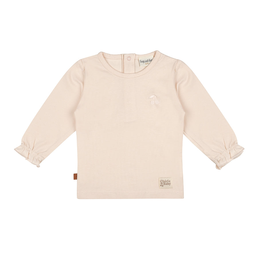 T-shirt Chérie LS Baby | Zilveren Pioenroos