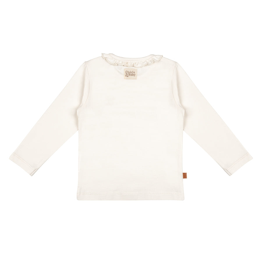 T-shirt met ruches voor baby's | Zeezout