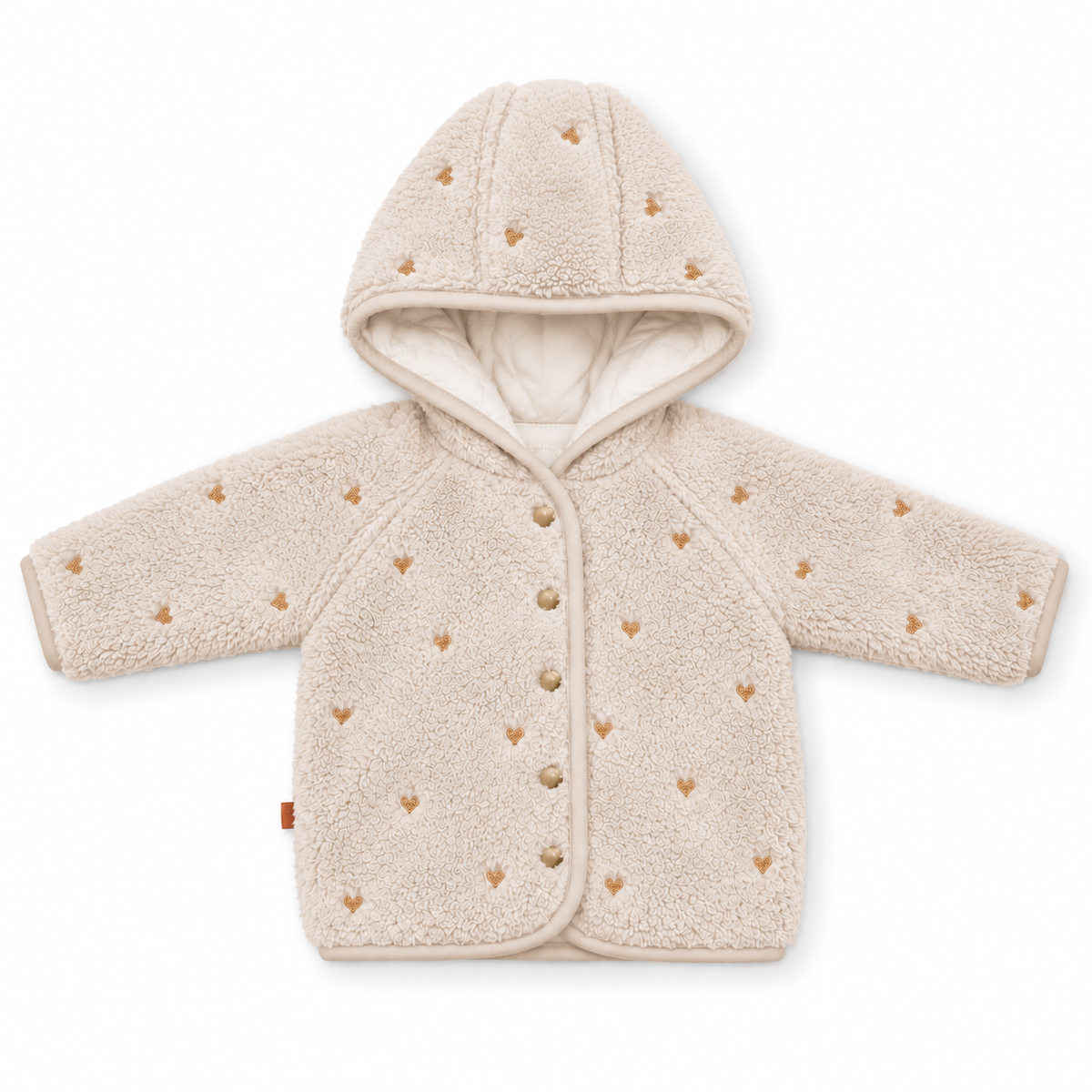 Sherpa Hearts Jacket | Beige