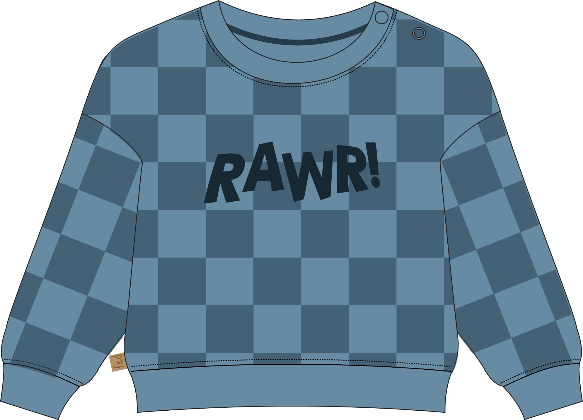 Sweater Block Rawr! | Blue Shadow