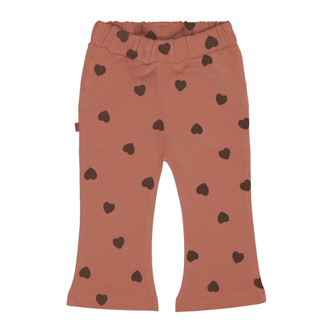Flared Pants Hearts | Cameo Brown