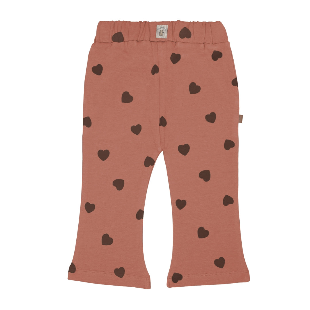 Flared Pants Hearts | Cameo Brown