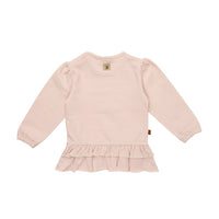 Ruffle Shirt Dogtooth | Bridal Blush