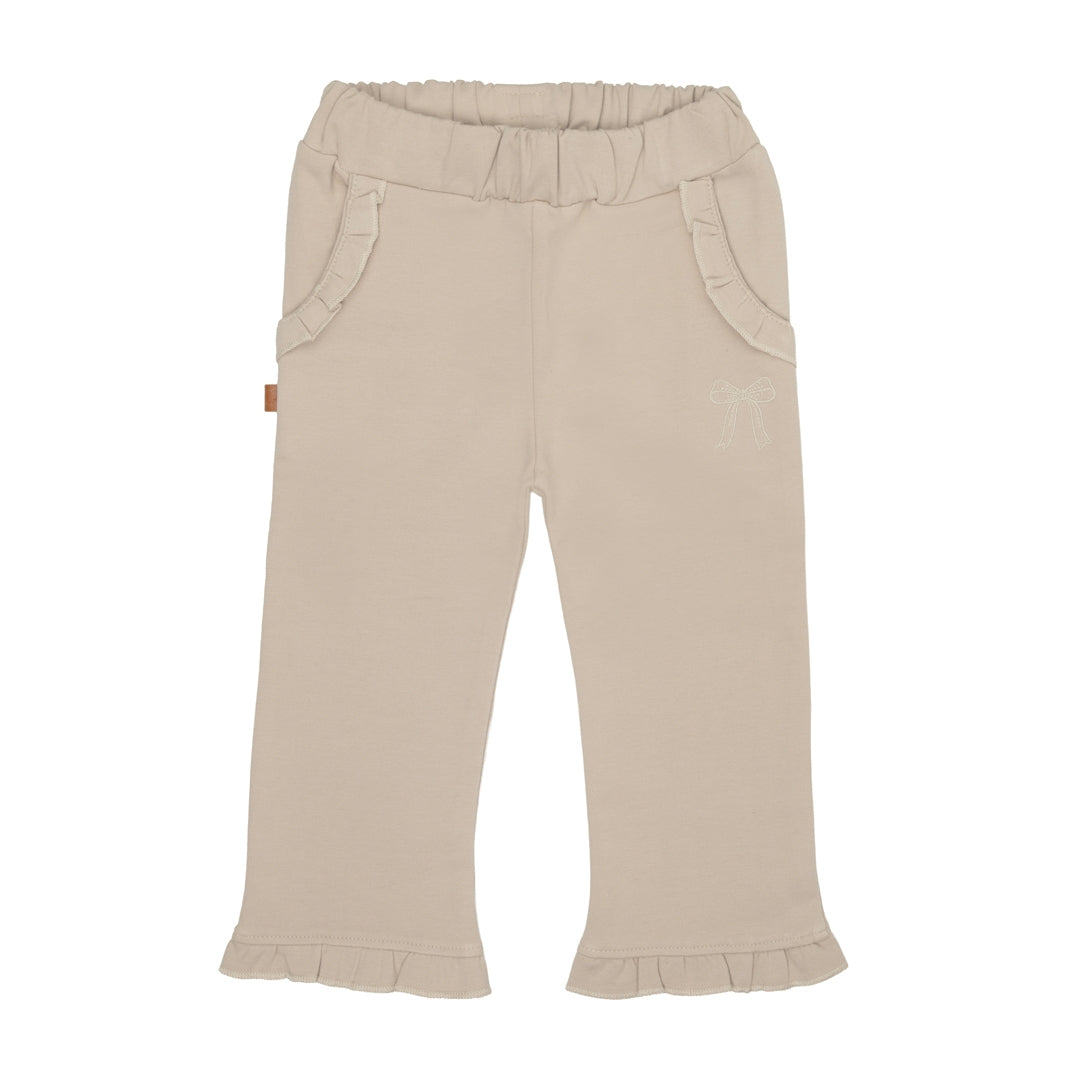 Ruffle Wide Pants | Silver Gray