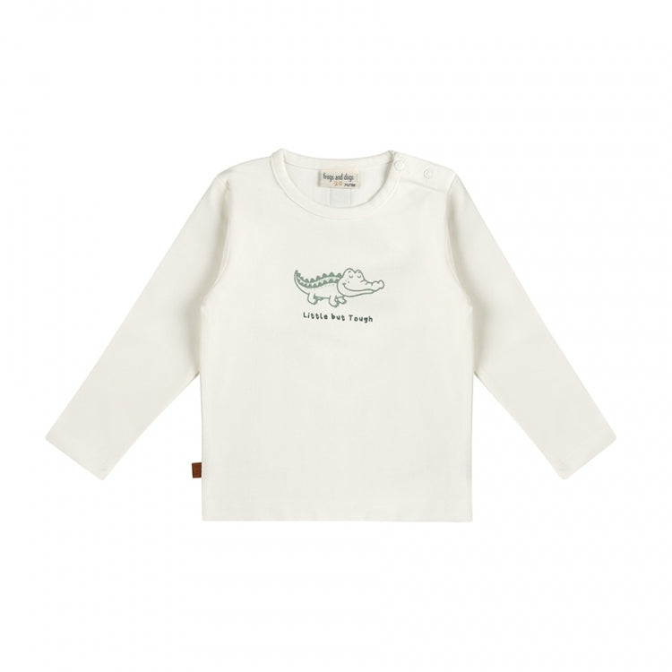 T-shirt Kleine Krokodil Baby | Wit Alyssum