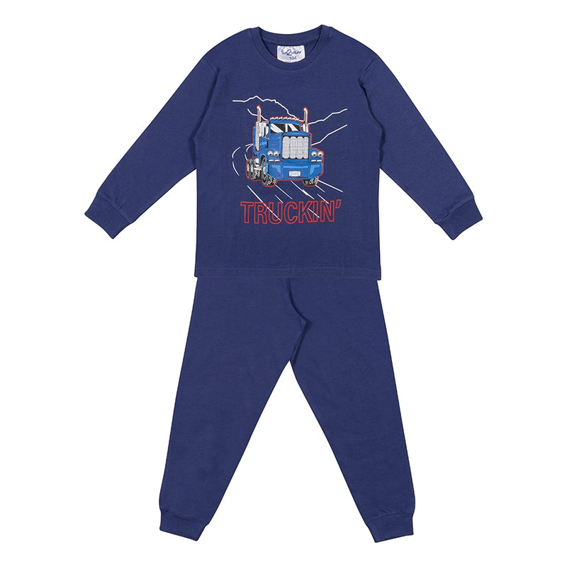 Pyjama Kids Truckin | Navy