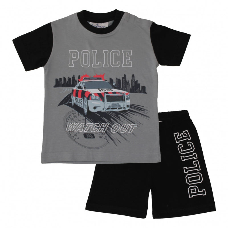 Police Shortama Baby | Black