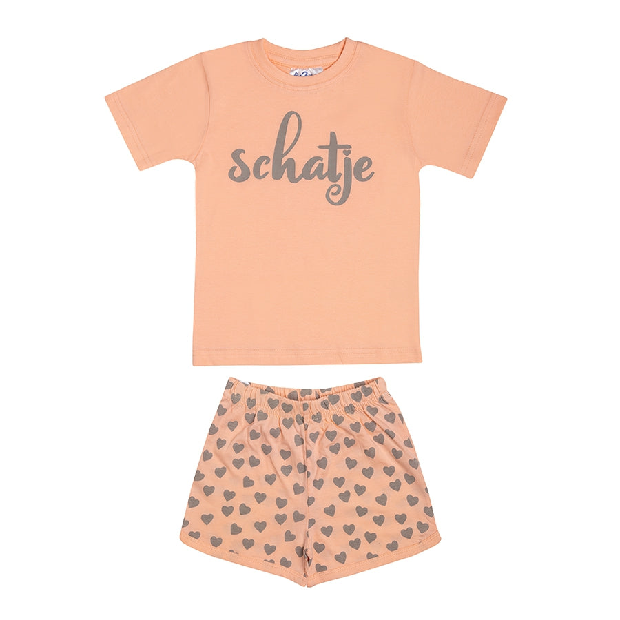 Schatje Shortama Kids | Peach Skin