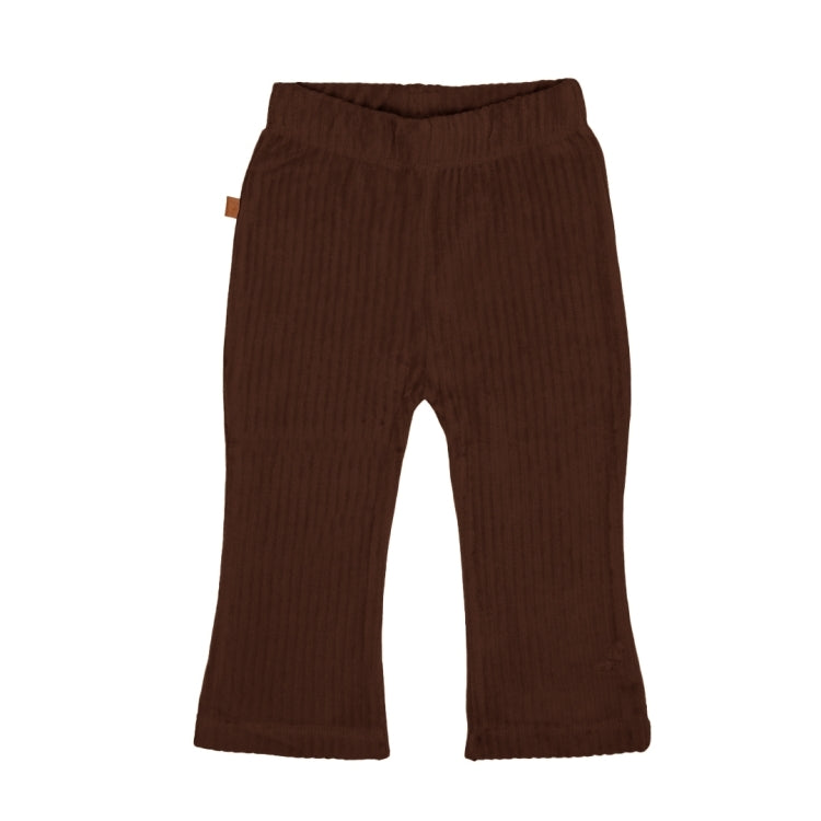 Velvet Flared Pants | Brown Stone