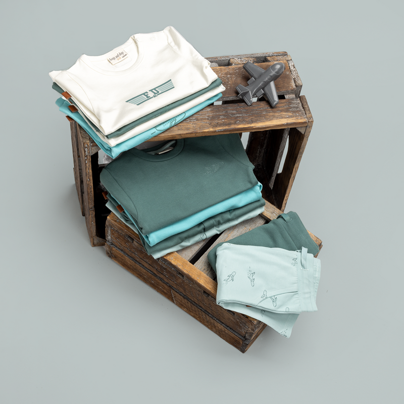 Pilot Club Baby Pants Airplane | Gray Mist