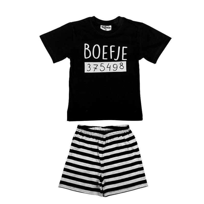 Boefje Shortama Baby | Black