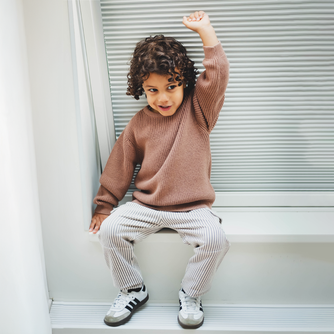 Cargo Pants Stripes | Whisper White