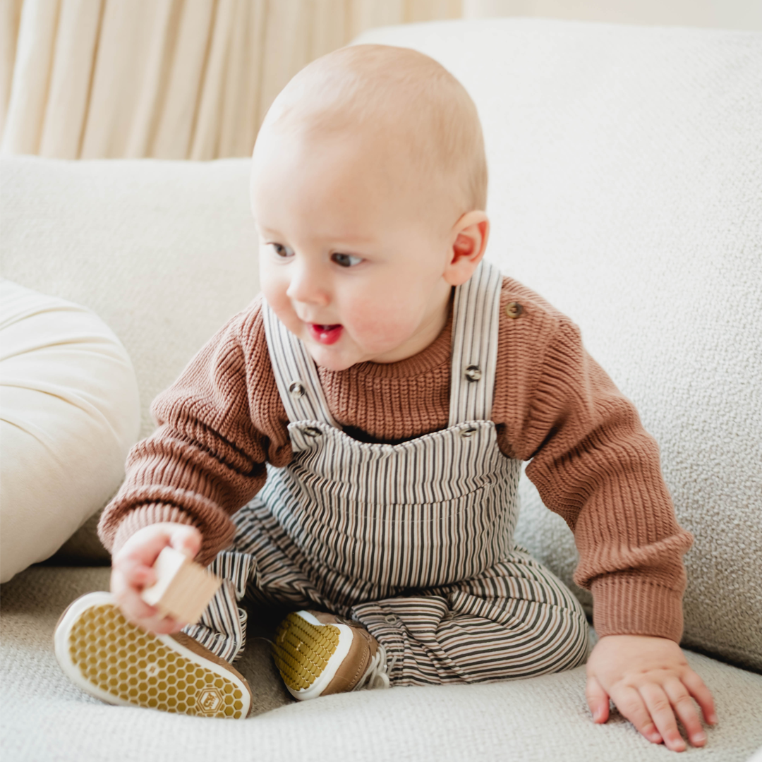Dungaree Stripes | Whisper White