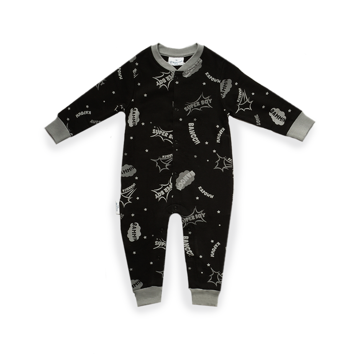 Super Boy F&D Onesie | Zwart