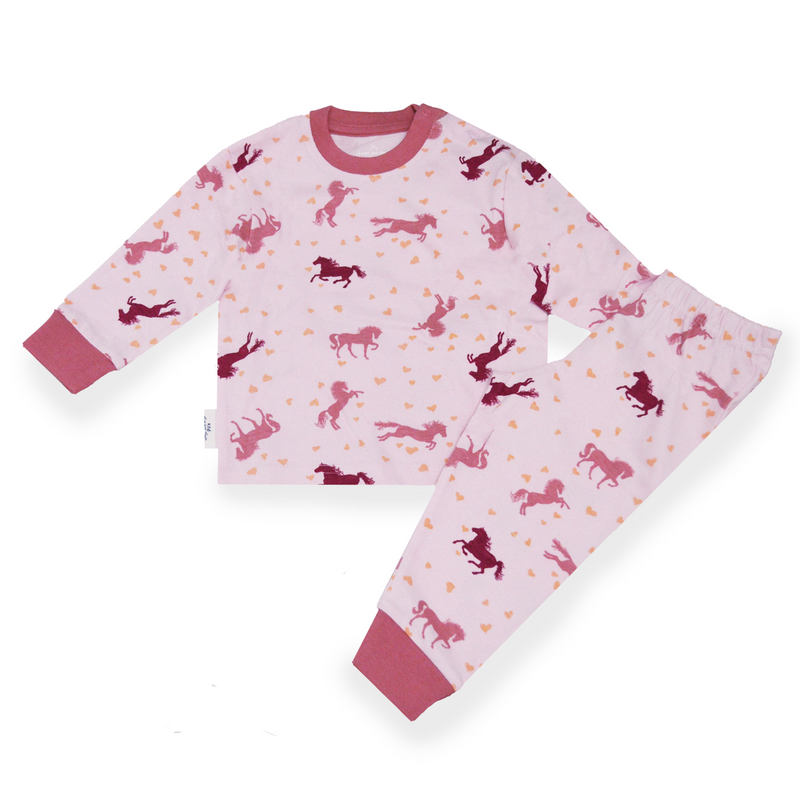 Horse Pink AOP F&D Pyjama Teen | Pink