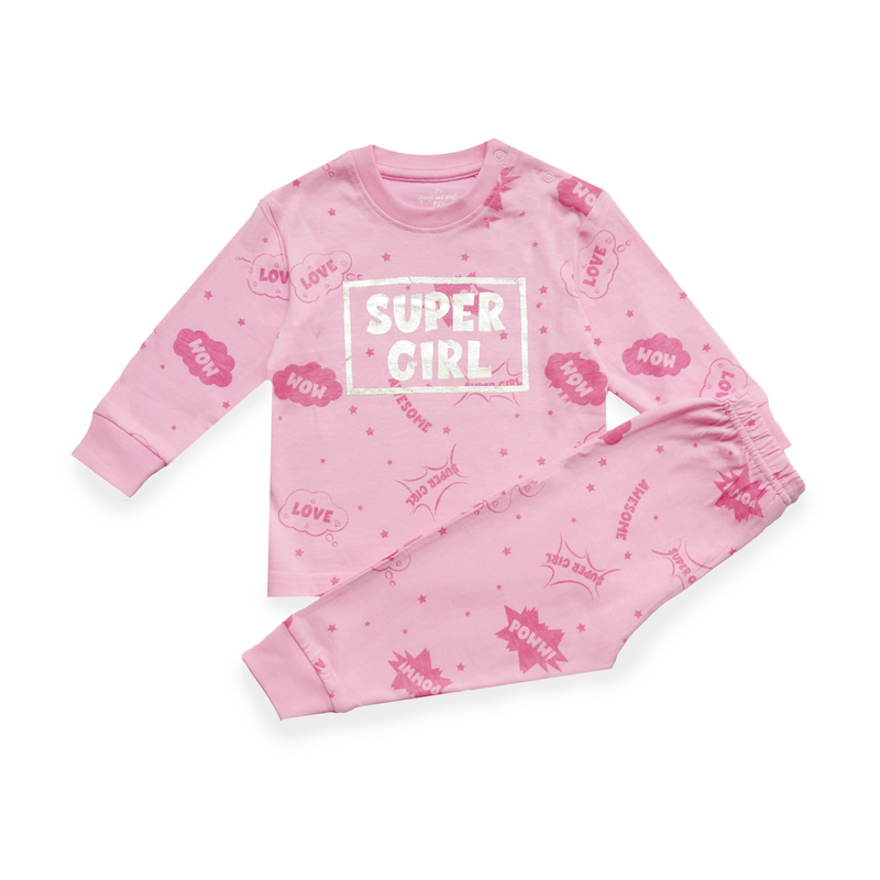 Super Girl F&D Pyjama Teen | Pink