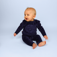 Play All Day Kids Velvet Sweater | Patriot Blue