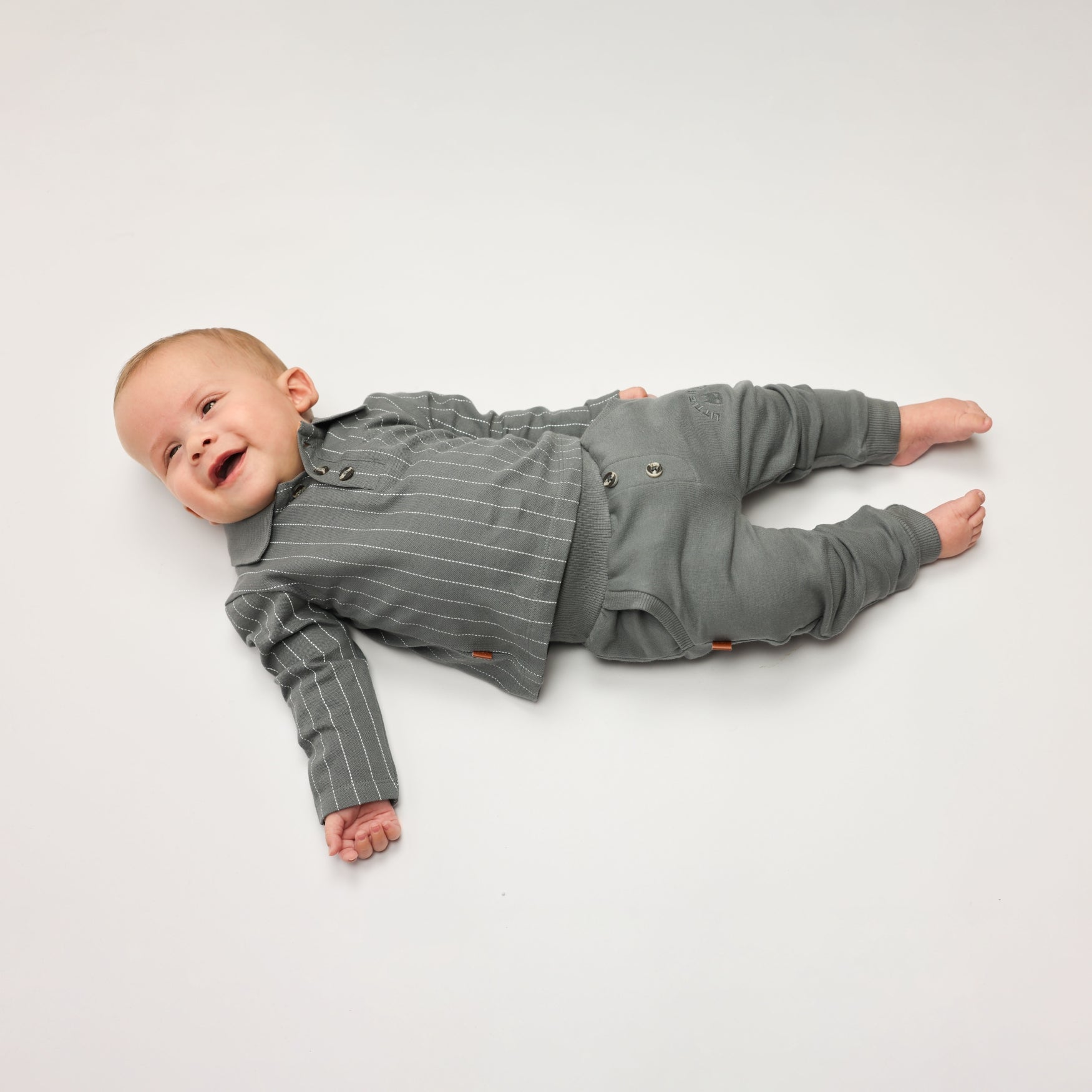 Little Hero Baby Jogging Pants | Smoked Pearl