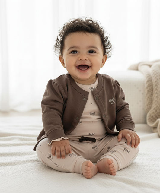 Ballerina Baby Jacket | Seal Brown