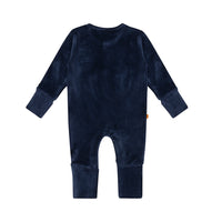 F&amp;D Velour Baby Onesie | Patriot Blauw
