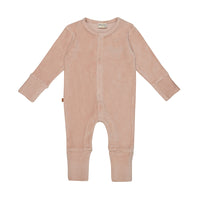 F&amp;D Velours Baby Onesie | Sepia Roos