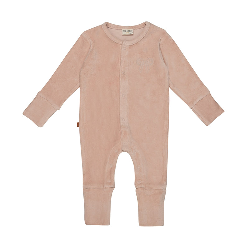 F&amp;D Velours Baby Onesie | Sepia Roos