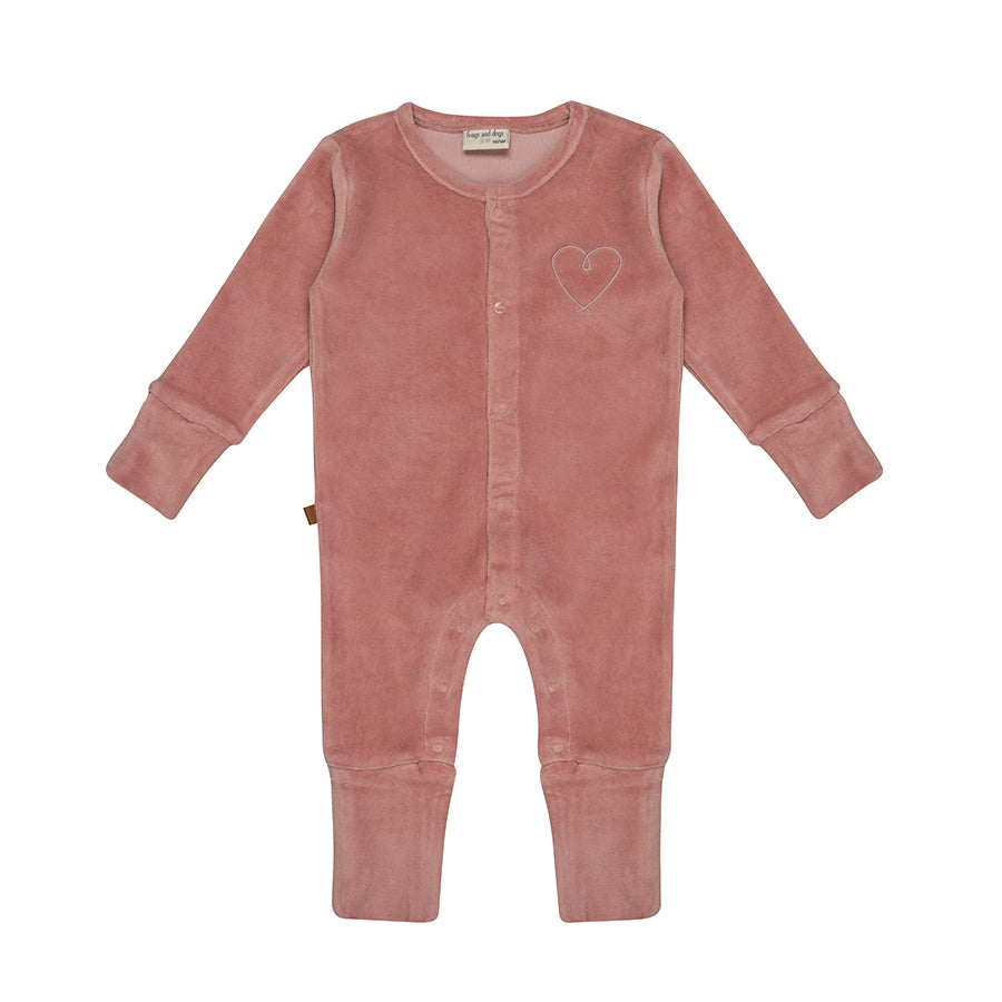 F&amp;D Velours Baby Onesie | Zephyr