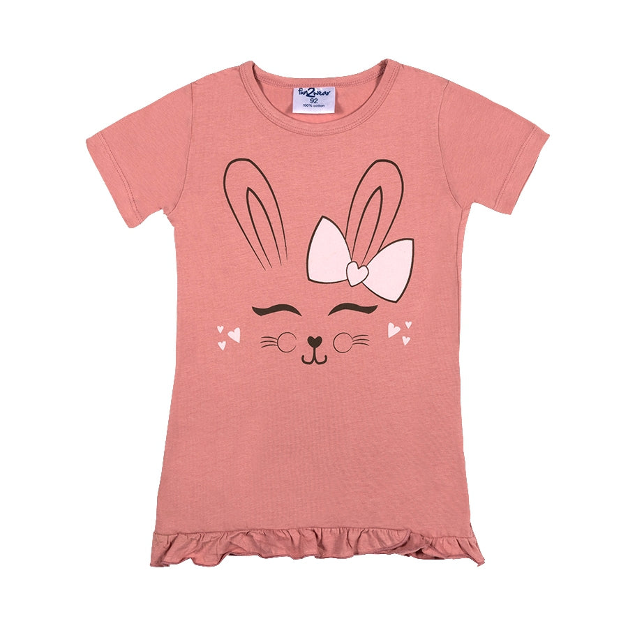 Happy Bunny Bigshirt | Dusty Rose