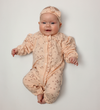 Onesie Flower Hearts Baby | Pale Dogwood