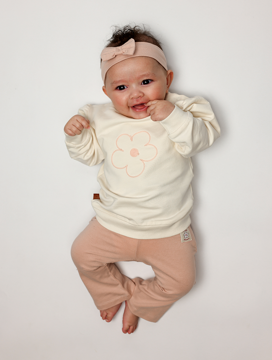 Flared Pants Flowers Kids | Rose Smoke