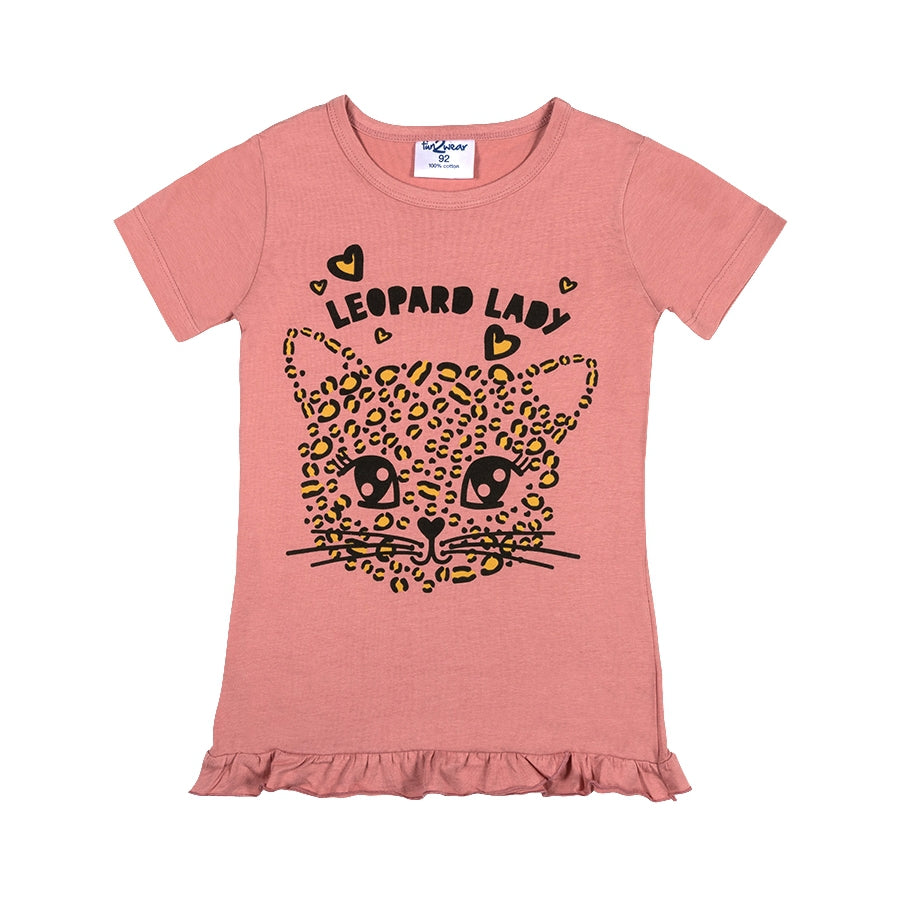 Lady Leopard Bigshirt | Dusty Rose