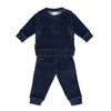 F&amp;D Velours Baby Pyjama | Patriot Blauw