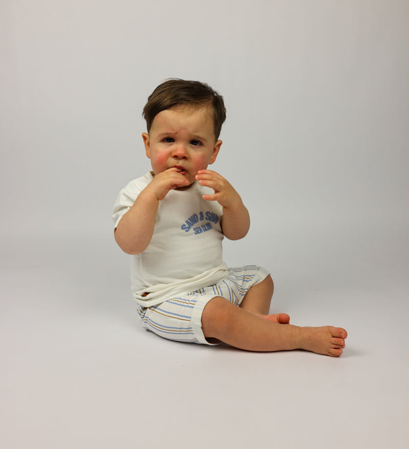 Sand & Sun T-shirt Baby | Wit Alyssum