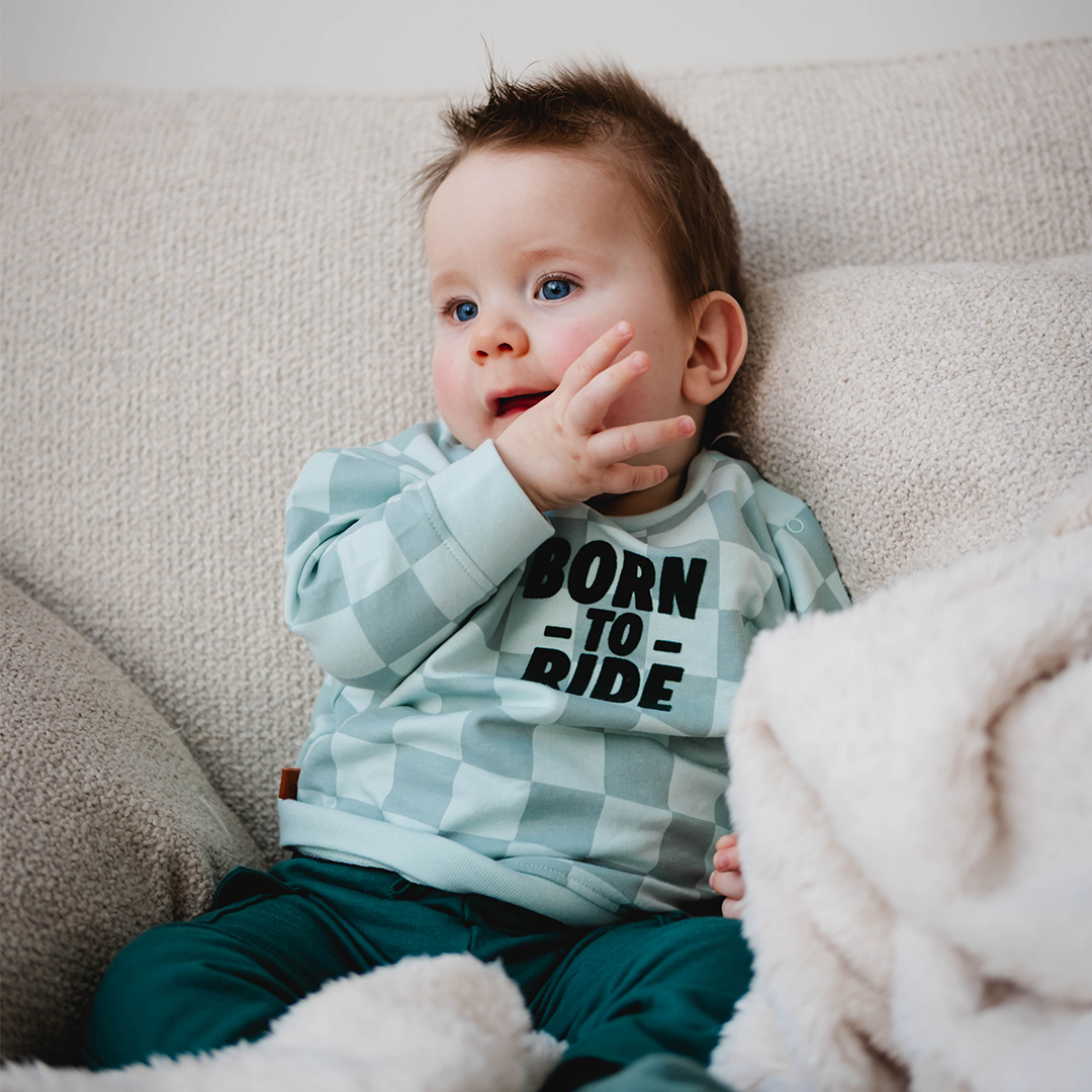 Sweater Born To Ride | Pastel Blue
