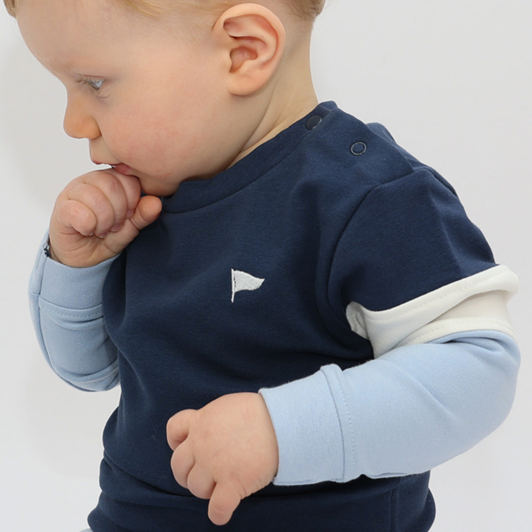 Sweater Colorblock Kids | Dress Blues